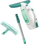 Leifheit Set Fenstersauger Dry & Clean mit Stiel und Einwascher - T&uuml;rkis/Wei&szlig;