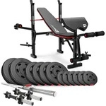 Hop-Sport zusammenklappbare Hantelbank HS-1055 mit Curlpult, Butterfly und Beincurler