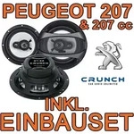 Crunch GTi62 - 16,5cm Triaxsystem v+h f&uuml;r Peugeot 207 - justSOUND