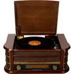 Denver MCR-50 Retro Musiksystem mit Plattenspieler, CD-Player & Kassettendeck - Braun