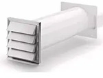 Naber Klima-E flow 150 Mauerkasten, wei&szlig;/Edelstahl - L&uuml;ftungstechnik