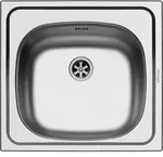 PYRAMIS 100139601, Aufsatzwanne, Quadratisch, Edelstahl, Edelstahl, 1 Becken, 465 mm