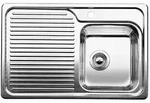 BLANCO CLASSIC 40 S Einbausp&uuml;le / Edelstahl / Seidenglanz / rechts / Stopfen -