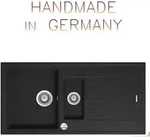 Granitsp&uuml;le Victory S 1000.20 - black ab 60er Unterschrank 100 x 50 cm mit Exenter -