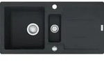 Franke Strata STG 651-86 Einbau-Sp&uuml;le Fragranit Onyx Siebkorb- Excenterventil -