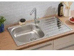 Edelstahl Einbausp&uuml;le Sp&uuml;lbecken K&uuml;chensp&uuml;le Sp&uuml;le 86 x 50 cm Respekta Dallas -
