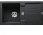 Franke Sp&uuml;le STRATA STG 614-78 Onyx mit Excenterventil / Ausschnittsma&szlig;: 760 x 415