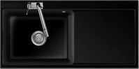 Systemceram Auflagesp&uuml;le KeraDomo MERA 100 SL Nigra Becken links mit...