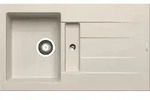 PYRAMIS Sp&uuml;le ATHLOS 86x50 in BEIGE mit Excenterbedienung / Granitsp&uuml;le /