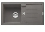 Franke Sp&uuml;le STRATA STG 614-78 Steingrau mit Stopfenventil / Ausschnittsma&szlig;:...