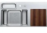 Naber, waterstation&reg; cubic 980. Einbausp&uuml;le, Edelstahl, Becken li. - Einbausp&uuml;len