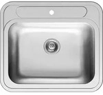 Pyramis ATRIA Einbausp&uuml;le Becken Edelstahl-Sp&uuml;le poliert 575 x 505 mm - Silber