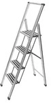 WENKO Klapptrittleiter Stehleiter Trittleiter 4-stufig Haushalt ausziehbar Steh