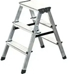 Krause Dopplo Stufen Doppelleiter 2x3 Stufen