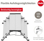 Hailo D60 StandardLine Alu-Klapptritt-Leiter - 2x3 Stufen belastbar bis 150 kg -