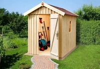 Weka Schwedenhaus Vassbo Gr.1 natur B x T x H 200 x 208 x 220 Wei&szlig;