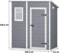 Keter 17199514, Keter Manor Pent 6x4 Ger&auml;teschuppen B 183,5 x T 111 x H 200 cm,