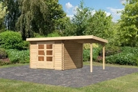Karibu 73990, Karibu Gartenhaus Blockbohlenhaus Ger&auml;tehaus Bastrup 5 im Set mit