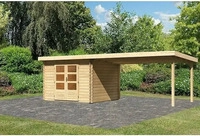 Karibu 73991, Karibu Gartenhaus Blockbohlenhaus Ger&auml;tehaus Bastrup 5 im Set mit