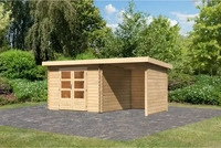 Karibu 73994, Karibu Gartenhaus Blockbohlenhaus Ger&auml;tehaus Bastrup 5 im Set mit