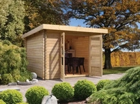 Karibu 73285, Karibu Gartenhaus Blockbohlenhaus Ger&auml;tehaus Bastrup 3 naturbelassen