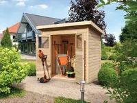 Karibu 68150, Karibu Gartenhaus Ger&auml;tehaus Merseburg 2 naturbelassen 182x126x219 cm
