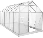 Zelsius Aluminium Gew&auml;chshaus mit Fundament, 380 x 190 cm, 6 mm Hohlkammerplatten,