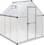 Palram - Canopia Aluminium Gew&auml;chshaus Mythos 66 Silber 186x185x208 cm