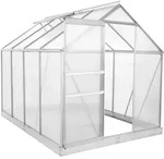 Zelsius Aluminium Gew&auml;chshaus mit Fundament, 250 x 190 cm, 4 mm Hohlkammerplatten,