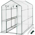 tectake&reg; Foliengew&auml;chshaus Andrea 3,6 m3, mit 4 Regalebenen inklusive Spannseile