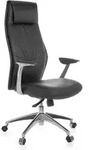 AMSTYLE B&uuml;rostuhl Echtleder Schwarz Schreibtischstuhl X-XL 120kg Synchronmechanik