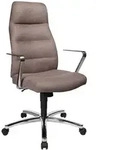 Topstar Chefsessel Chairman&reg; 70, NC79R DC8 Stoff braun, Gestell chrom - Silber