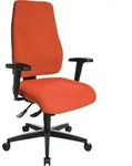 Topstar B&uuml;rostuhl Lady Sitness&reg;, LT0B0 BC4 Stoff orange, Gestell schwarz - Orange