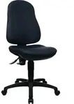 B&uuml;rodrehstuhl m.Permanentkontakt schwarz 420-550mm o.Lehnen Trgf.110kg TOPSTAR -