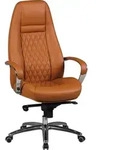 AMSTYLE B&uuml;rostuhl AUSTIN Echt-Leder Caramel Schreibtischstuhl 120KG Chefsessel hohe