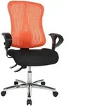 Topstar B&uuml;rostuhl Sitness&reg; 90 orange, schwarz, chrom Stoff - Orange