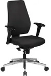 AMSTYLE B&uuml;rostuhl DARIUS mit Stoff-Bezug in Schwarz Design Schreibtisch-Stuhl mit