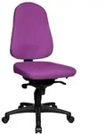 Topstar B&uuml;rostuhl Body Balance 50, BAL50T33 Stoff lila, Gestell schwarz - Lila