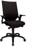 B&uuml;rodrehstuhl m.Autosynchrontechnik schwarz 420-550mm m.Lehnen Trgf.110kgTOPSTAR -