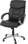 B&uuml;rostuhl HWC-A71, Chefsessel Drehstuhl, Kunstleder schwarz - Schwarz