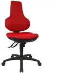 Topstar B&uuml;rostuhl Ergo Point&reg; SY, EP02BB2 rot, schwarz Stoff - Rot
