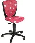 Topstar Kinder Drehstuhl "S'COOL 3" Herz Motiv pink - Rosa