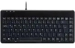 Perixx PERIBOARD-409 H, DE, Mini USB-Tastatur, 2 Hubs, schwarz - Schwarz