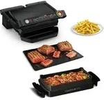 Tefal OptiGrill, Snacking & Baking Kontaktgrill, Schwarz, GC 7148 - Schwarz