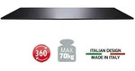 Meliconi Rotobase Elite L, Schwarz, Geh&auml;rtetes Glas, 1 Regale, Schwarz, Geh&auml;rtetes