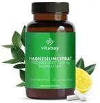 Vitabay Magnesiumcitrat hochdosiert &ndash; 180 vegane Tabletten &ndash; 400 mg...