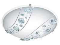 EGLO LED Deckenleuchte Nerini, Deckenlampe, Wohnzimmerlampe aus Metall, Glas mit