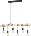 EGLO Pendellampe Townshend, 6 flammige Vintage Pendelleuchte im Industrial Design,