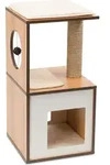 Catit Vesper V-Box Kratzm&ouml;bel F&uuml;r Katzen | Walnuss | Gr&ouml;&szlig;e S | 37 X 37 X 72,5 Cm