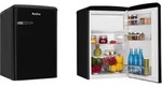 Amica KS 15614 S, K&uuml;hlschrank mit Gefrierfach im Retro Design, 85 cm H&ouml;he, black, -